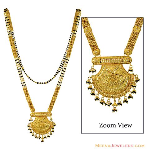 long    gold mangalsutra chms  gold mangalsutra