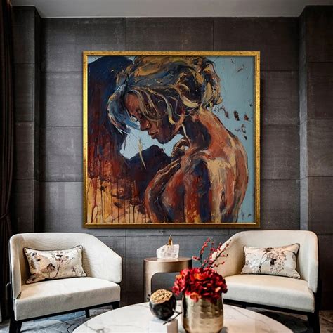 Sexy Woman Canvas Painting Nude Girl Wall Art Erotic Woman Canvas Painting For Bedroom Woman