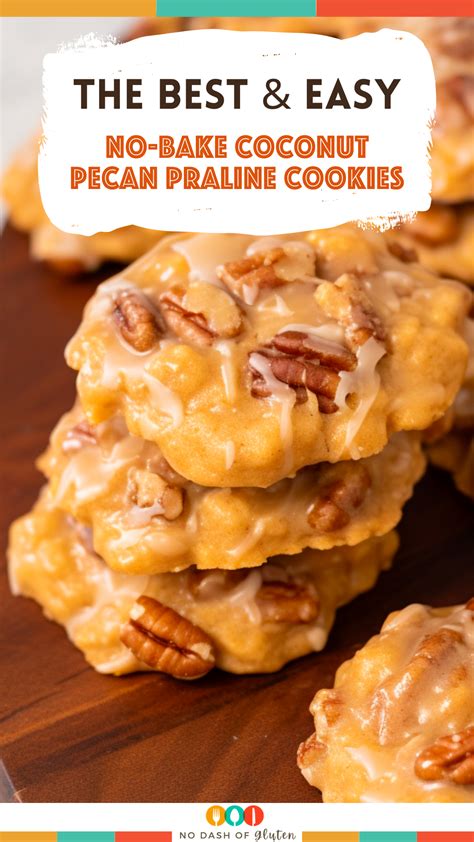 No Bake Coconut Pecan Praline Cookies