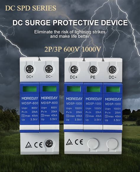 T Dc Solar Spd Lightning Surge Protection Protector Protective Device