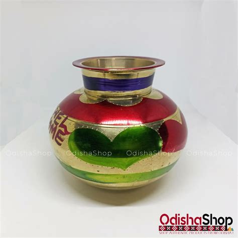 Buy Brass Handpainted Meenakari Karwa Chauth Lota Kalash For Pooja