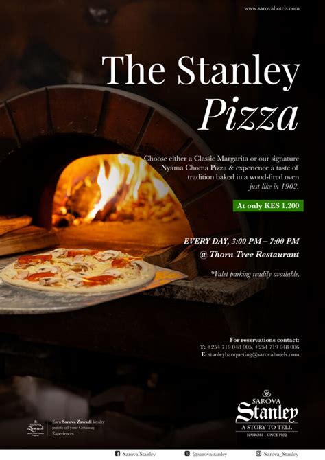 Taste Traditionthe Stanley Pizza Offer At Sarova Stanley Go Places