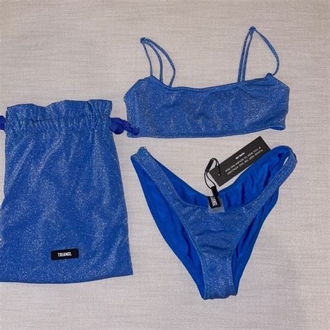 Triangl Swimwear Swim Blue Marina Sparkle Mica Triangl Bikini Xs