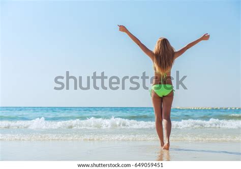 Sexy Bikini Body Asian Woman Playful Stock Photo 649059451 Shutterstock