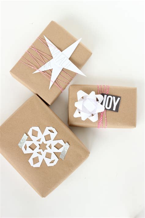 Three Easy Kraft Paper Gift Wrapping Ideas