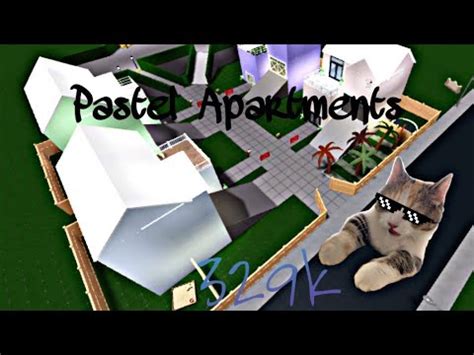 Bloxburg Pastel Apartments Speed Build Youtube