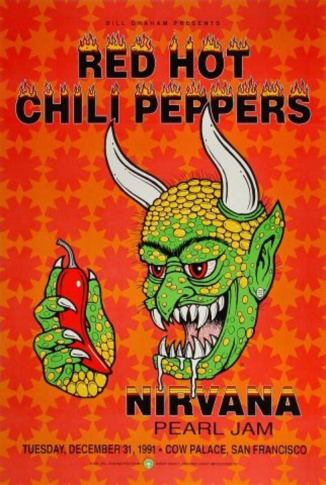 Red Hot Chili Peppers Nirvana Pearl Jam Poster Modern Poster Layouts