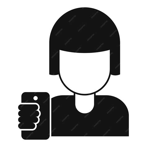 Premium Vector Woman Take A Selfie Icon Simple Illustration Of Woman