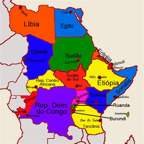 Países Da África Oriental - África Oriental: Divisão Política - UOL Educação