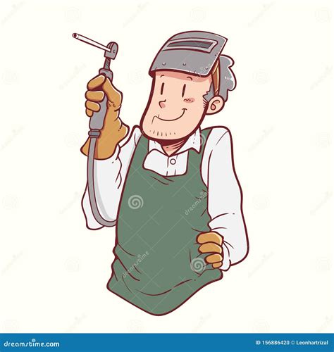 Cartoon Of A Welder Vector Illustration | CartoonDealer.com #27342116