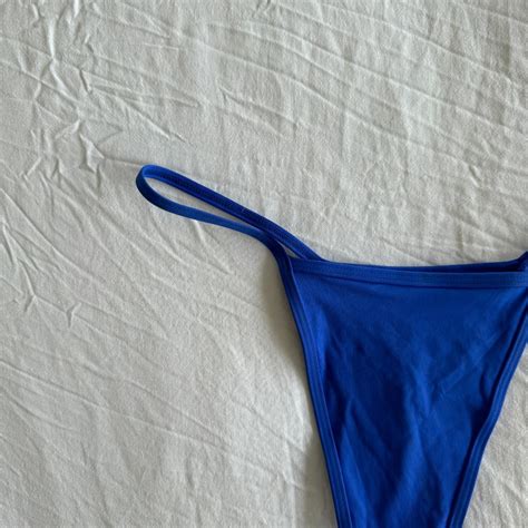 Subtitled Super Skimpy Bikini Briefs Blue New Depop