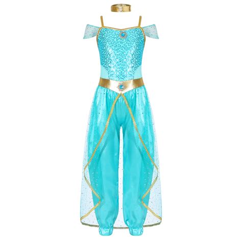 Costume De Princesse Arabe Pour Filles Paillettes Brillantes