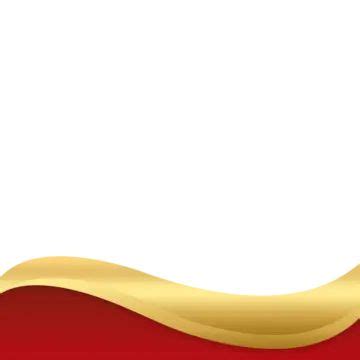 Abstract Red Wavy Curve With Golden Wave Vector Abstract Red Wavy