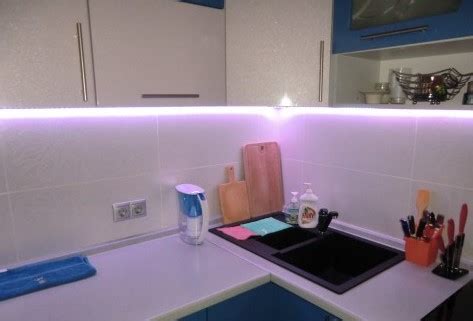 Как правильно установить светодиодную ленту на кухне — OknaForLife.ru