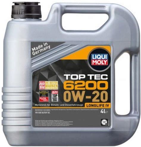 Olej silnikowy Liqui Moly Olej 0W-20 Top Tec 6200 4L - Opinie i ceny na ...