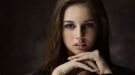 X Brown Eyes Brunette Portrait K Hd K Wallpapers Images Backgrounds Photos And Pictures