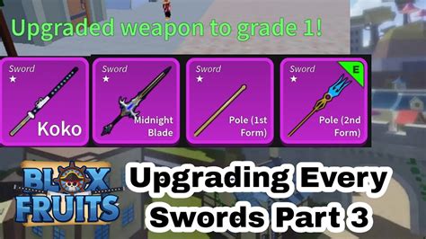 Upgrading Every Swords In Blox Fruits Part 3 Youtube