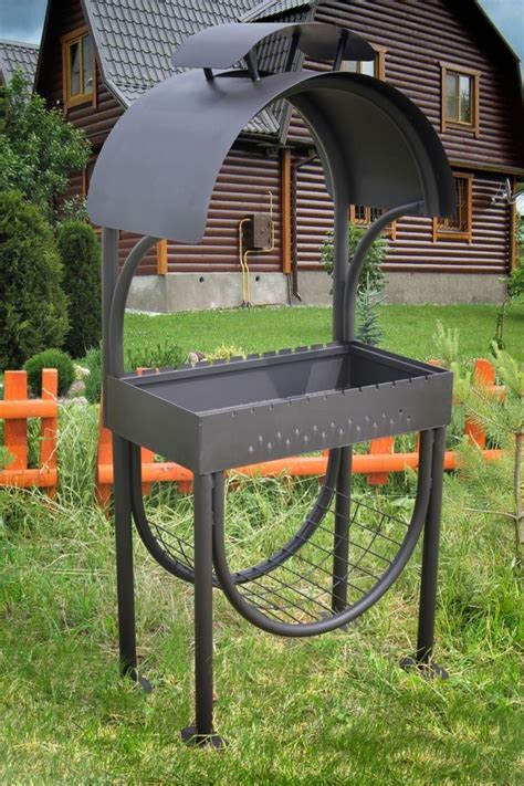 Мангал с крышей (47 фото): для дачи своими руками, чертежи и размеры ...