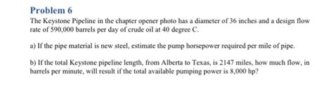 Solved Problem 6 The Keystone Pipeline in the chapter opener | Chegg.com