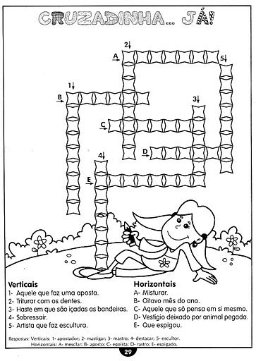 Cruzadinha 5 Ano Português - Atividades de Português para o 5° ano! Cruzadinhas, textos, Gramática e ...