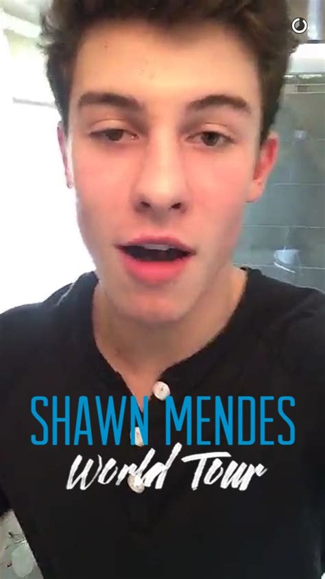 On Snapchat Shawn Mendez Shawn Mendes Shawn