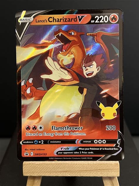 Pokemon Card Lances Charizard V SWSH133 Celebrations Black Star Promo