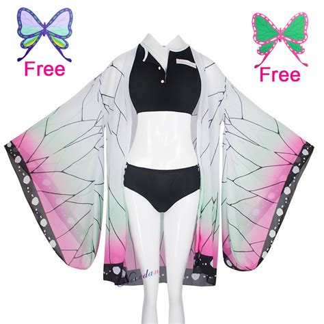 Jual Preorder Demon Slayer Kimetsu No Yaiba Kochou Shinobu Bikini Swimsuit Kimono Cardigan Cover