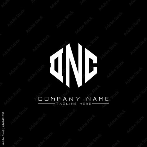 DNC letter logo design with polygon shape. DNC polygon logo monogram ...