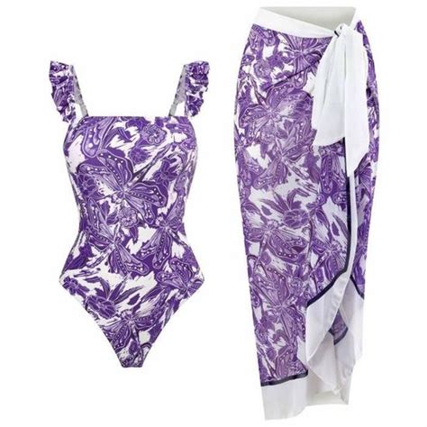 Maillot de bain une pièce maillot de bain bikini jupe longue en mousseline de soie deux pièces