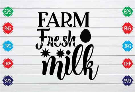 Farm Fresh Milk Graphic By Gravity420 · Creative Fabrica
