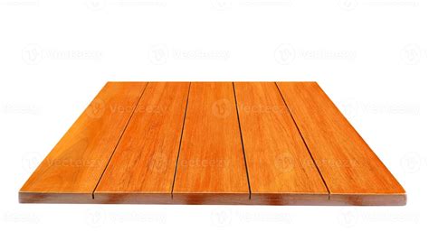 wooden table front view isolated  white background  stock
