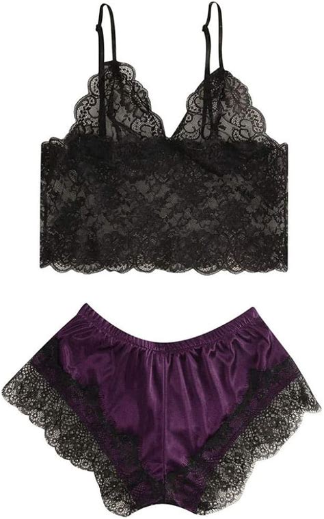 Nuisette Lingerie sexyFemmes Dentelle Sexy Lingerie Érotique Ajouré sous Vêtements Sexy Porno