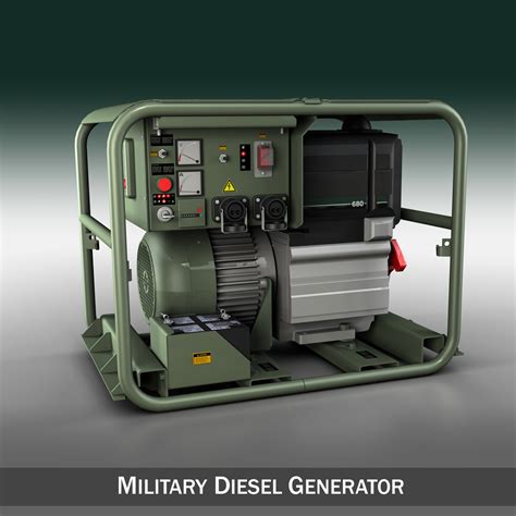 Military Diesel Generator 3d Model Flatpyramid