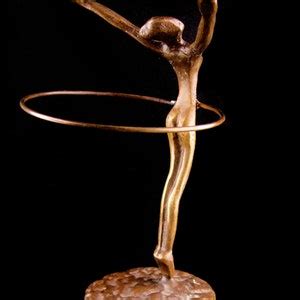 Mid Century Modern Nude Sculpture Art Deco Bronze Statue Hula Art Figure Erotic Art Dancer