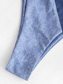 ZAFUL Denim Color String Tanga Bikini Swimwear In LIGHT BLUE ZAFUL 2025