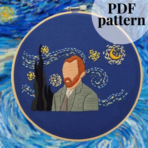 Pdf Pattern Video Tutorial Van Gogh Thestarrynight Digital Etsy