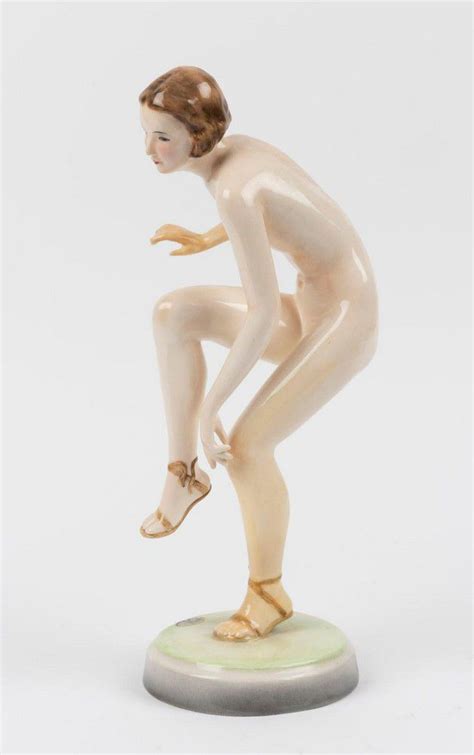 Austrian Art Deco Nude Statue 36cm Goldscheider Ceramics