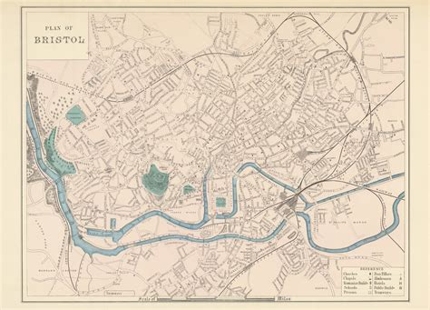 Devon Great Western Map Bristol Exeter Plymouth 1874 Old Antique Chart