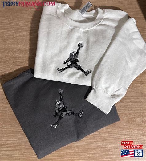 Miles Morales Spider Man Jump Embroidered Crewneck Sweatshirt Unisex