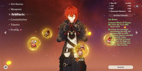 Diluc Genshin Impact Guide Best Weapons Artifacts Team Facts🎁