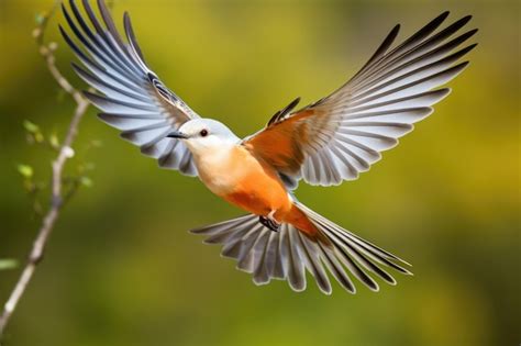 Premium Ai Image Flying Scissor Tailed Flycatcher Tyrannus Forficatus