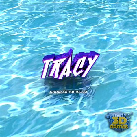 Preview Of Water 3d Name For Tracy