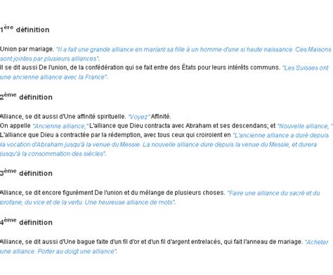 Alliance La Définition