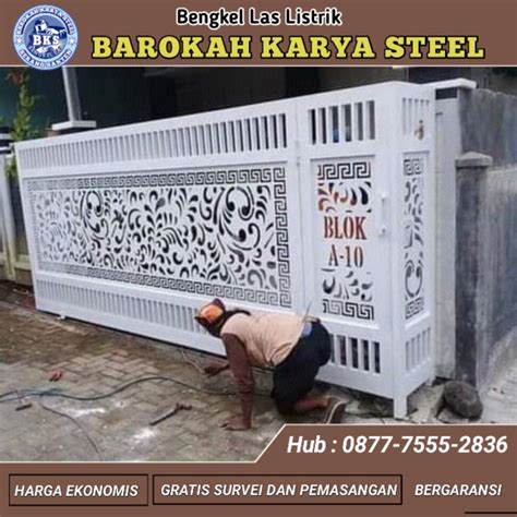 Jual Pagar Cutting Laser Pagar Motif Batik Pintu Pagar Cutting