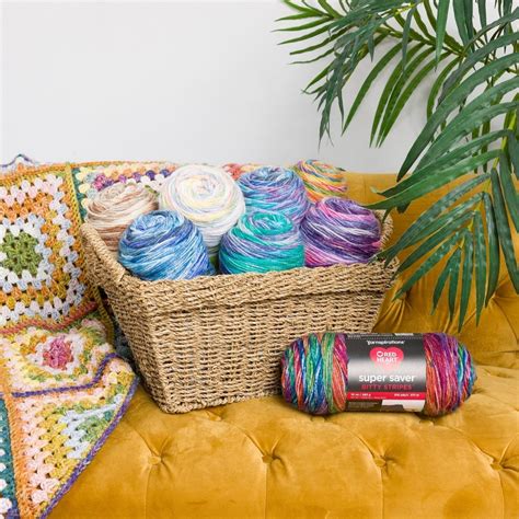 Red Heart Super Saver Bitty Stripes Yarn Yarnspirations