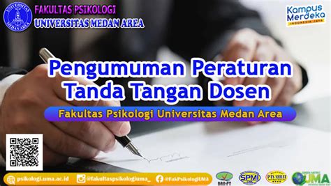 Pengumuman Peraturan Tanda Tangan Dosen Fakultas Psikologi Uma