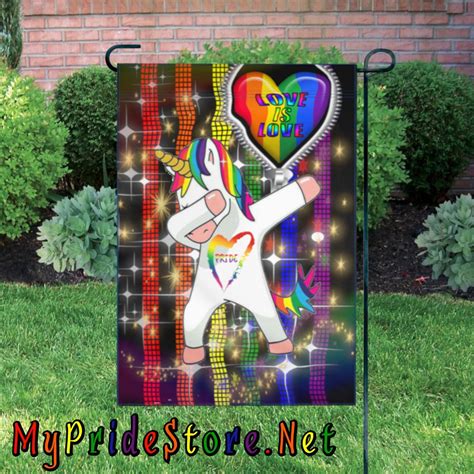 Gay Pride Garden Rainbow Unicorn Flag Etsy