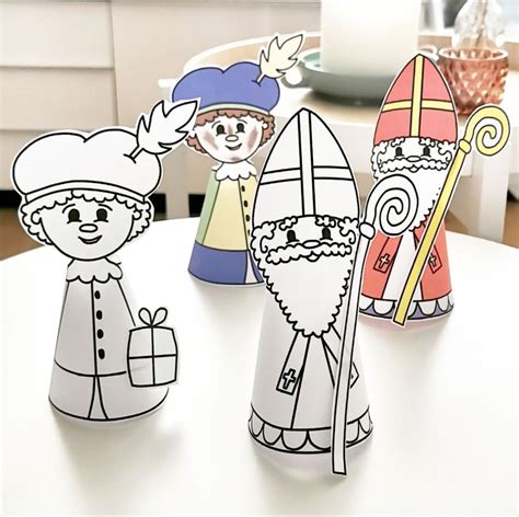 knutsel en  kleur je sint en piet artofit