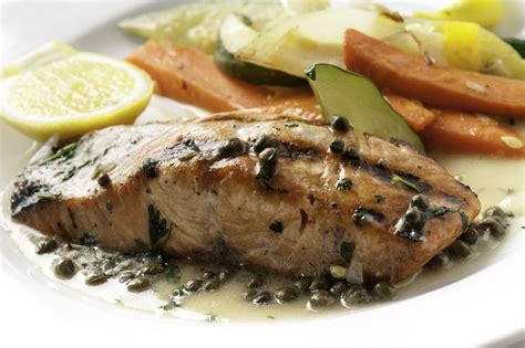 Grilled Salmon With Lemon Caper Sauce Recipe