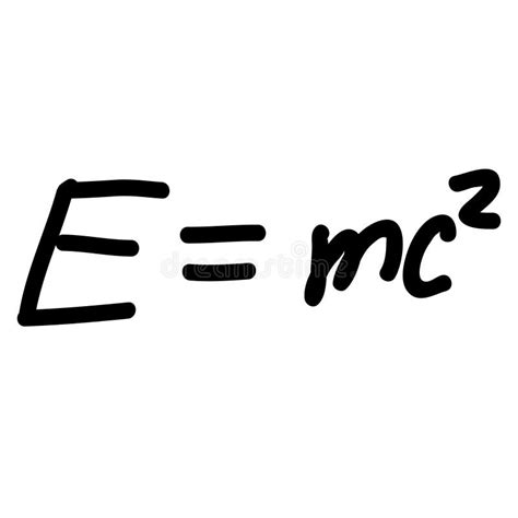 Einstein Energy Formula Scribble Sketch Stock Vector - Illustration of ...